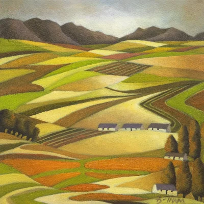 John Botham painting of a landscape