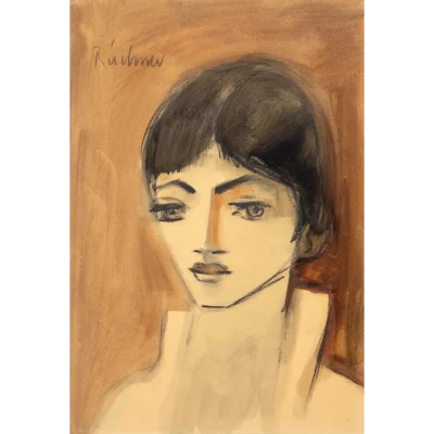 Carl Buchner painting of a portrait