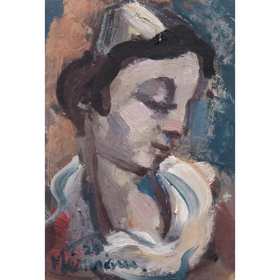 Hennie Niemann painting of a portrait