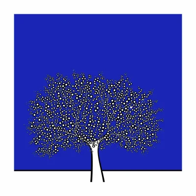 Richard Scott painting of a blue tree