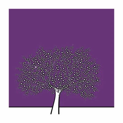 Richard Scott painting of a purple tree
