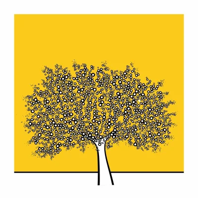 Richard Scott painting of a yellow tree