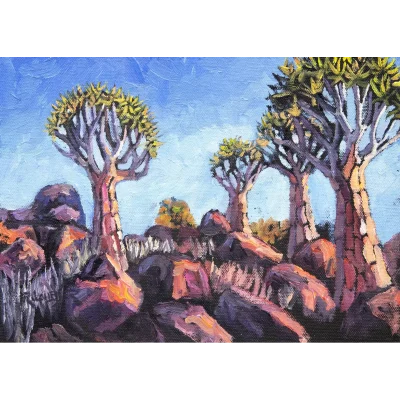 Ryan Loubser painting of quiver trees