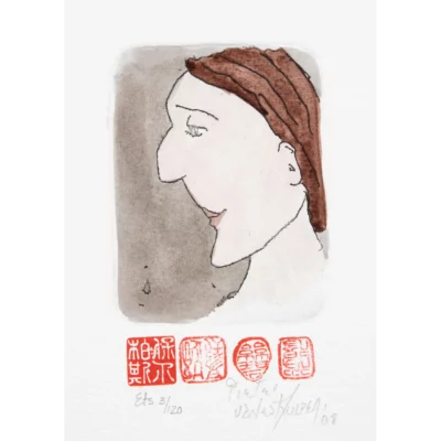 Pieter van der Westhuizen etching