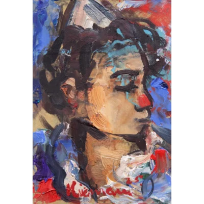 Hennie Niemann painting of a portrait