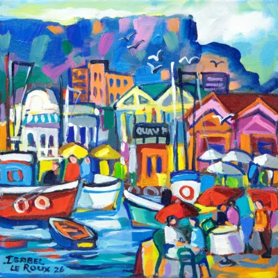 Isabel le Roux painting of the waterfront
