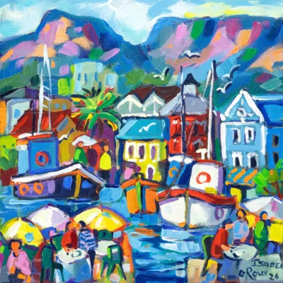 Isabel le Roux painting of the waterfront