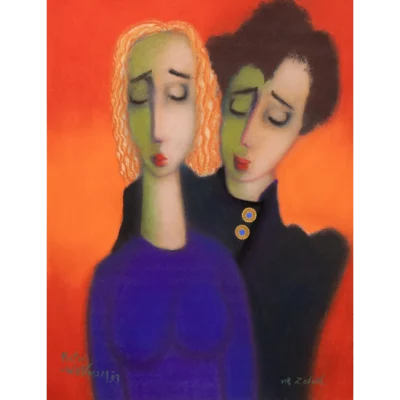 Pieter van der Westhuizen painting of a couple