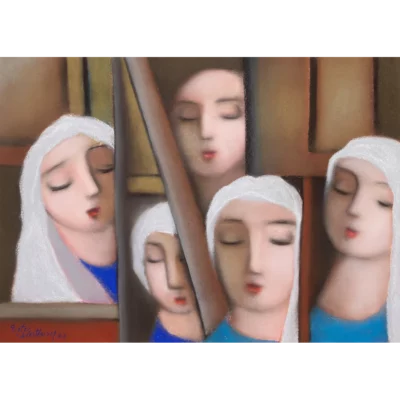 Pieter van der Westhuizen painting of nuns
