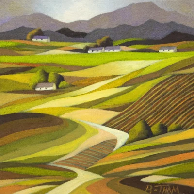 John Botham painting of a landscape