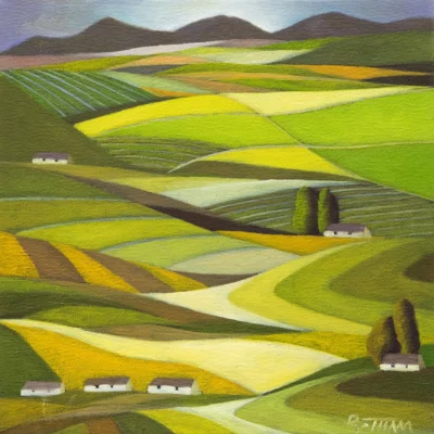 John Botham painting of a landscape