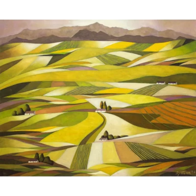 John Botham painting of a landscape