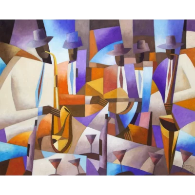 John Botham painting of a quintet