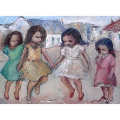 Amos Langdown painting