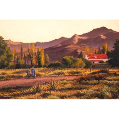 Arend Louw painting of a rural scene