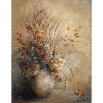 Anny Maddock painting of a vase with flowers